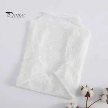 Прозрачные женские топы с цветочной сеткой, сексуальные кружевные прозрачные рубашки с круглым вырезом и длинными рукавами, клубная одежда чёрный