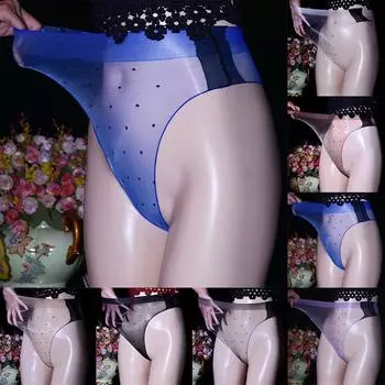 Прозрачные женские трусы-брифы пижамы полная прозрачность ультратонкие