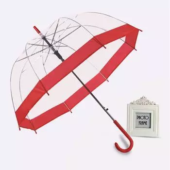 Прозрачные зонты в форме гриба, зонтики Аполлона, кленовый лист, зеленые листья, непромокаемый ветрозащитный зонт с длинной ручкой