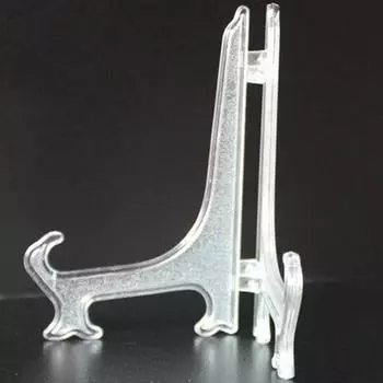 Прозрачный 5 шт. Медаль драгоценный камень дисплей пластиковый монета значок подставка для гольфа держатель мольберт чистый