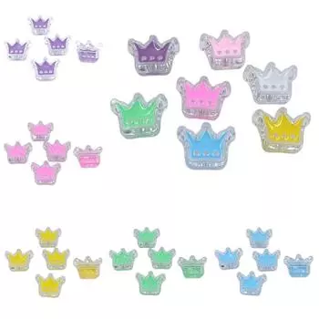 Прозрачный 5 шт., ручная работа, материал для самостоятельной сборки, ювелирные изделия, аксессуары, мода, для изготовления браслетов, ожерелий, акриловая корона, капельное масло, свободные бусины, аксессуары разноцветный