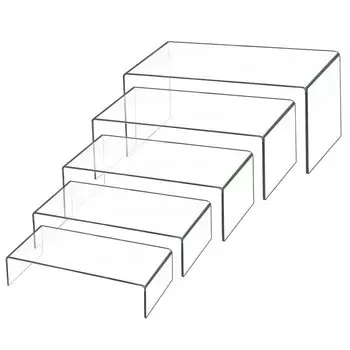 Прозрачный акриловый акриловый сценический дисплей WeColor для выставки, доступны счета-фактуры 3D [5 размеров] U-образный дисплей, подставка,