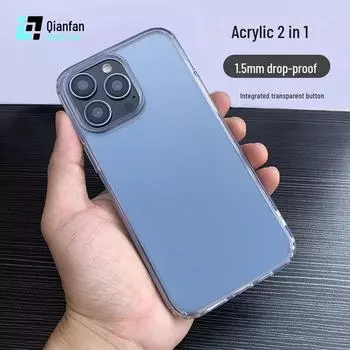 «Прозрачный акриловый чехол для iPhone 11, 12, 13, 14, 15 — защита от падений, цельный дизайн» iPhone 13 Pro Max