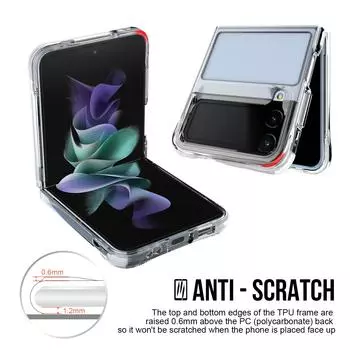 Прозрачный акриловый чехол с защитой от падения для Samsung Galaxy Z Flip4 Flip 4 Flip3 Flip 3 5g, тонкий чехол для аксессуаров для телефонов for samsung z flip 4 чистый