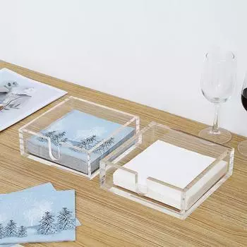 Прозрачный акриловый держатель для коктейльных салфеток, барный держатель для салфеток, лучший среди современных держателей для напитков из бумажных салфеток