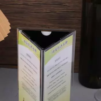 Прозрачный акриловый держатель знака, настольный подставка для ценника меню, настольная информационная доска, вращающийся держатель знака