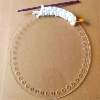 Прозрачный акриловый дно крючком сумка коврик для изготовления подушки сумка подкладка основа DIY аксессуары 10cm