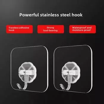 Прозрачный акриловый крючок с застежкой-карабином — влагостойкий, устойчивый к коррозии, выдерживает большие нагрузки.