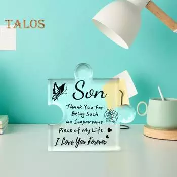 Прозрачный акриловый пазл-орнамент, семейное украшение, настольный декор, подарок на память родителям и детям на День благодарения, рождественские подарки для сына прозрачный