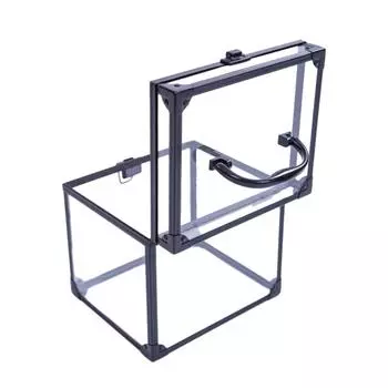 Прозрачный акриловый ящик для хранения - большая вместимость, легкий, прочный, акриловый замок, небольшой, портативный