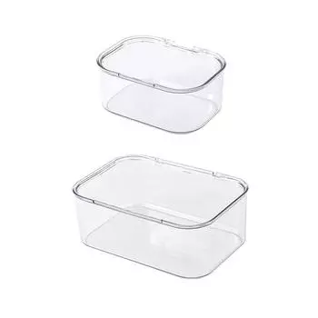 Прозрачный акриловый ящик для хранения косметики с крышкой, водонепроницаемый, пылезащитный, органайзер для ювелирных изделий, настольный ящик для хранения дома