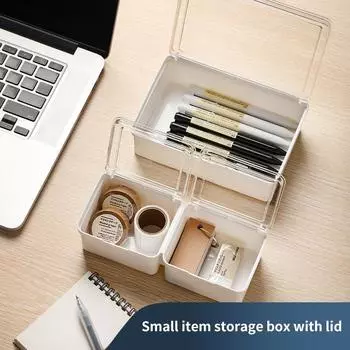 Прозрачный акриловый ящик для хранения косметики с крышкой, водонепроницаемый пылезащитный органайзер для ювелирных изделий, настольный ящик для хранения дома