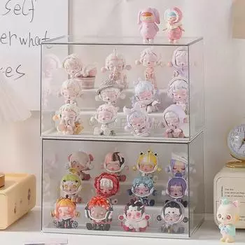 Прозрачный акриловый ящик для хранения LEGO и моделей, пыленепроницаемое матовое покрытие