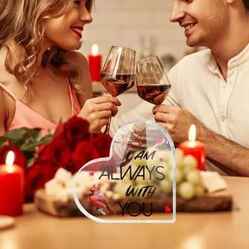 Прозрачный акриловый сердечный орнамент, настольный декор, напечатанный прозрачный акриловый блок, отдельно стоящее сердце