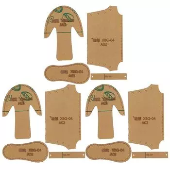 Прозрачный акриловый шаблон Мини-туфли Ботинки Форма Кожаный узор Трафарет