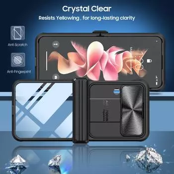 Прозрачный акриловый складной чехол для сотового телефона для Samsung Galaxy Z Flip 4 5g Flip4 Zflip4, защита камеры, защита от отпечатков пальцев for samsung Z Flip 4