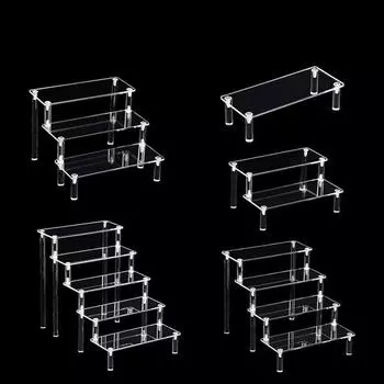 Прозрачный акриловый стенд для демонстрации мини-фигурок, игрушечных моделей, держателей для анимационных моделей автомобилей, глухих коробок для хранения духов, моделей-стоек