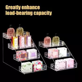 Прозрачный акриловый стенд для демонстрации, многослойный, прочный, несущий, легко собираемый, универсальный органайзер для духов Dual Layer прозрачный