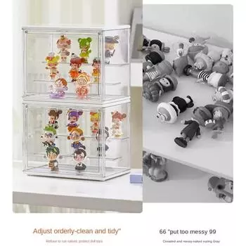 Прозрачный акриловый витринный шкаф для сортировки ювелирных изделий, глухая коробка для хранения, витрина для хранения, акриловая витрина для кукол для модели автомобиля прозрачный