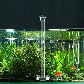 Прозрачный аквариум с креветками, стеклянная трубка для кормления креветок, миска для корма для рыб, аквариум XS