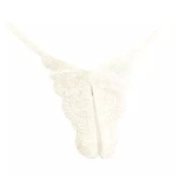 прозрачный эластичный промежность сексуальный La сделано в доступны в 2 M и белый [La Pomme] Т-образные шорты, кружево, трещина, перфорация, Т-образное нижнее белье, Pomme, Япония,