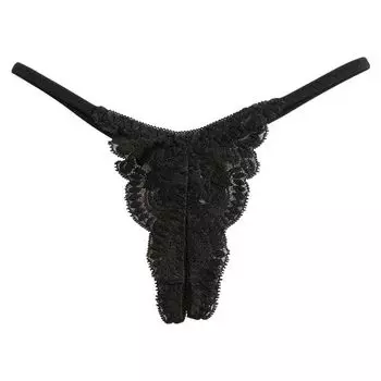 прозрачный эластичный промежность сексуальный La сделано в доступны в 2 M и черный [La Pomme] шорты с Т-образной спиной, кружево, трещина, перфорация, Т-образное нижнее белье, Pomme, Япония,