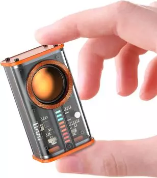 Прозрачный беспроводной Bluetooth-динамик Портативный мини-динамик со светодиодной разноцветной подсветкой Стереозвук Маленькие динамики TWS оранжевый