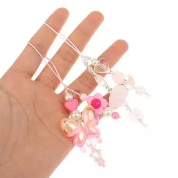 Прозрачный бисер, белая звезда, луна, облако, милый телефон, брелок, брелок, сумка для мобильного телефона, подвеска для камеры и наушников