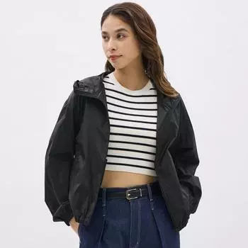 Прозрачный блузок GU by Uniqlo с УФ-образным вырезом