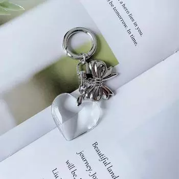 Прозрачный брелок с бантом для ключей в виде банта Ins Style, кулон для телефона, чехол для наушников, подвески, сумка, декор, металлический брелок для ключей от автомобиля as the picture