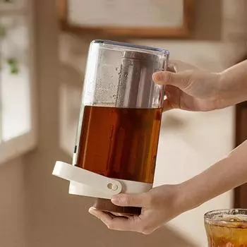Прозрачный чайник для воды, пластиковый кувшин для чая, кофеварка для холодного заваривания, кувшин для воды, холодильник