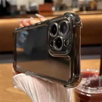 Прозрачный чехол Airbag Anti-Fall для Apple iPhone 15/14 Pro Max, 13/12 и 11 Apple 11promax прозрачный черный