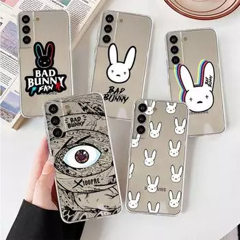 Прозрачный чехол Bad Bunny X100pre для Samsung Galaxy S22 S20 FE S21 S10 S9 Plus Note 20 Ultra 10 Lite, мягкий чехол для телефона Samsung S22 Ultra 5G