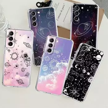 Прозрачный чехол Cosmic Planet для Samsung Galaxy S22 S20 FE S21 S10 S9 Plus Note 20 Ultra 10 Lite, прозрачный чехол для телефона Samsung S20 FE 5G