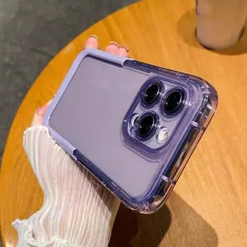 Прозрачный чехол-держатель с невидимым кронштейном для Iphone 14 13 12 11 Pro Max, силиконовый противоударный чехол ярких цветов для Iphone 14plus For iPhone 11