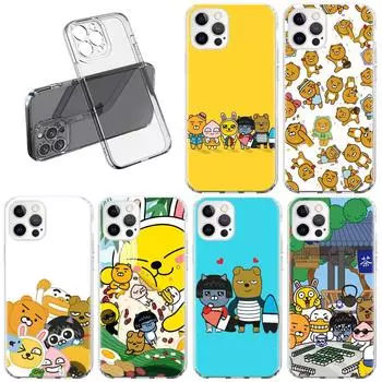 Прозрачный чехол для Apple iPhone 11 14 13 Pro 12 7 8 Plus SE 2022 XR X XS Max 6 6S 14Pro силиконовый чехол для телефона Kakao Friends милый iPhone 14 Plus