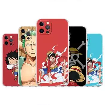 Прозрачный чехол для Apple iPhone 13 Pro 11 14 12 7 8 Plus SE 2022 XR X XS Max 6 6S Силиконовый чехол для телефона One-piece iPhone 14 Pro Max