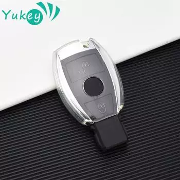 Прозрачный чехол для автомобильного дистанционного ключа, чехол-брелок для Mercedes Benz ACESG Class GLA CLA GLK GLC CLS W204 W463 W176 W251 W205 чёрный