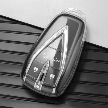 Прозрачный чехол для автомобильного ключа из ТПУ для Changan UNIT UNIK CS35PLUS CS55 PLUS CS75 PLUS Oshan X7 X5 автомобильные аксессуары чёрный