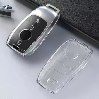 Прозрачный чехол для ключей из ТПУ для Mercedes Benz ECS GLC Class E200 E400 E63 W213 S550 S560 C260 A200, защитная оболочка для ключей прозрачный черный