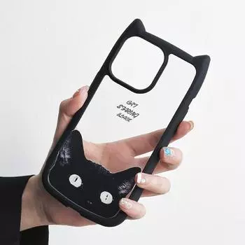 Прозрачный чехол для кошачьих ушей iPhone16 1514promax, совместимый и подходящий для котенка 13/12/11 16