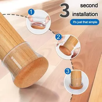 Прозрачный чехол для ног стола, уменьшающий шум, мебельные подушечки, новые чехлы для ножек стула