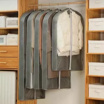 Прозрачный чехол для одежды, чехол для одежды, защитный чехол для пальто, чехол для платья, чехол для костюма, органайзер для хранения одежды S-60x10x100cm