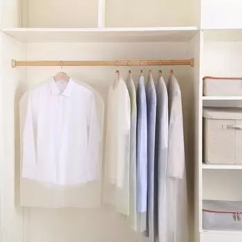 Прозрачный чехол для одежды от пыли, пылезащитный чехол для хранения одежды, водонепроницаемый защитный чехол для костюма и пальто 60X100cm