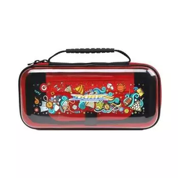 Прозрачный чехол для переноски, портативная защитная дорожная сумка для Nintendo Switch/Switch Lite, 10 игровых слотов, защитные прозрачные аксессуары для жесткой полки 26.5*13*3.5cm красный