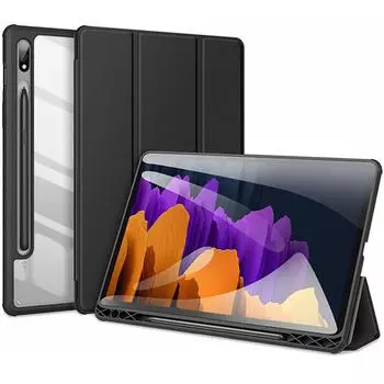 Прозрачный чехол для планшета Smart Trifold Stand для Samsung Galaxy Tab S9 Plus SM X710 X716B X718U 11 X810 X816B X818U 12,4, тройной складной чехол с подставкой для карандашей Tab S9 2023 11 inch