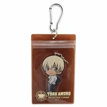 Прозрачный чехол для пропуска Sakamoto Detective Conan с акриловым брелоком Amuro 48412701 дымчато-коричневый