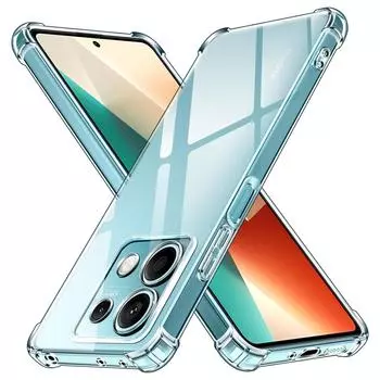 Прозрачный чехол для RedMi Note 13 4G 5G Pro Plus + 13C 13, мягкий бампер из ТПУ, подходит для полной защиты, противоударный прозрачный чехол RedMi Note 13 Pro Plus белый