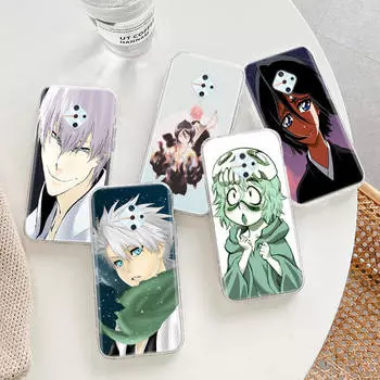 Прозрачный чехол для Samsung A04 A14 A23 A34 A54 M23 M33 M52 M53 Realme Narzo 50 50I 50a Prime C35 C55 C30S 10 9 Pro D-63 Bleach Anime VIVO V25 коричневато-жёлтый