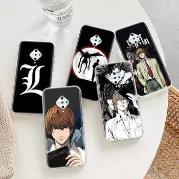 Прозрачный чехол для Samsung A04 A14 A23 A34 A54 M23 M33 M52 M53 Realme Narzo 50 50I 50a Prime C35 C55 C30S 10 9 Pro D-74 Death Note Realme C30s серый